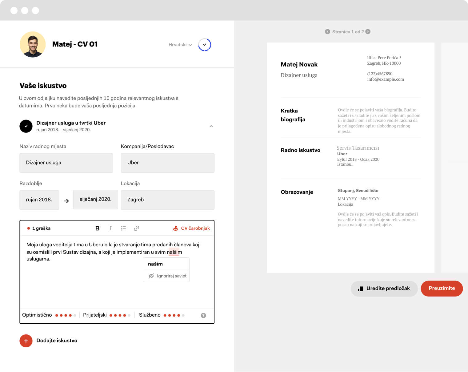 cv builder