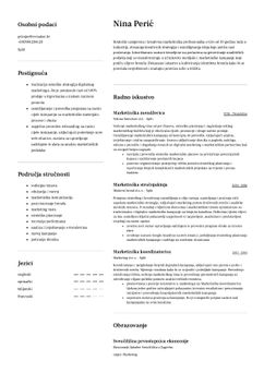 Odaberite predložak Toronto i napravite profesionalan CV
