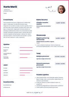 Odaberite predložak Michigan i napravite profesionalan CV