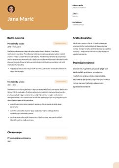 Odaberite predložak Columbia i napravite profesionalan CV