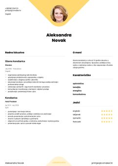 Odaberite predložak Yale i napravite profesionalan CV